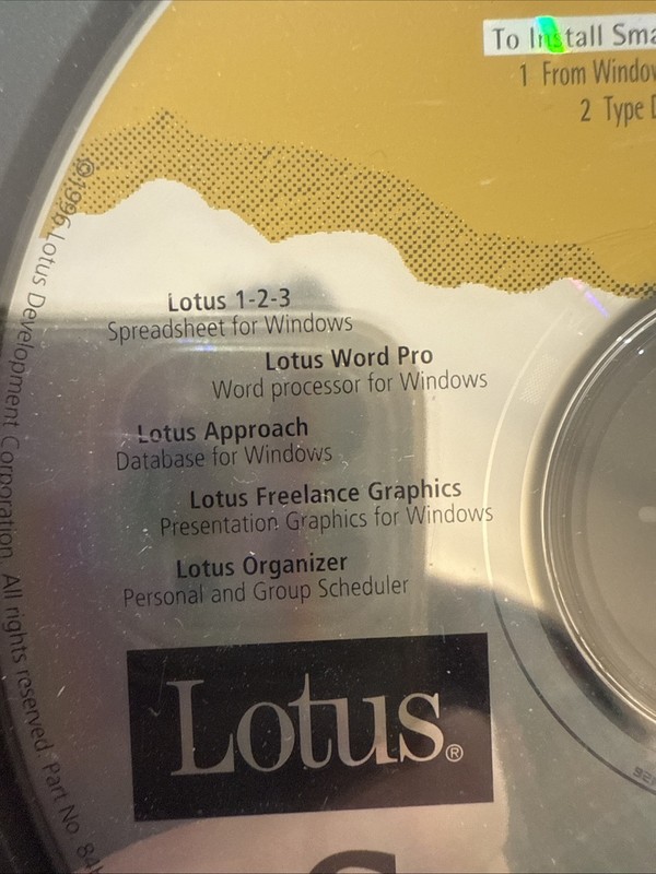 IBM Lotus SmartSuite 96. 4.0 For Windows 95… Sealed gallery
