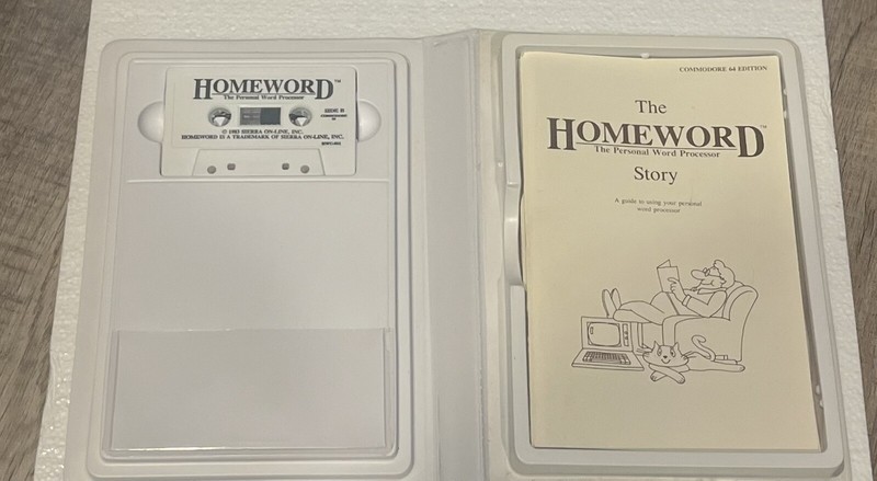 Sierra On-Line HomeWord Word Processor Rare Commodore 64 Big Box Software gallery
