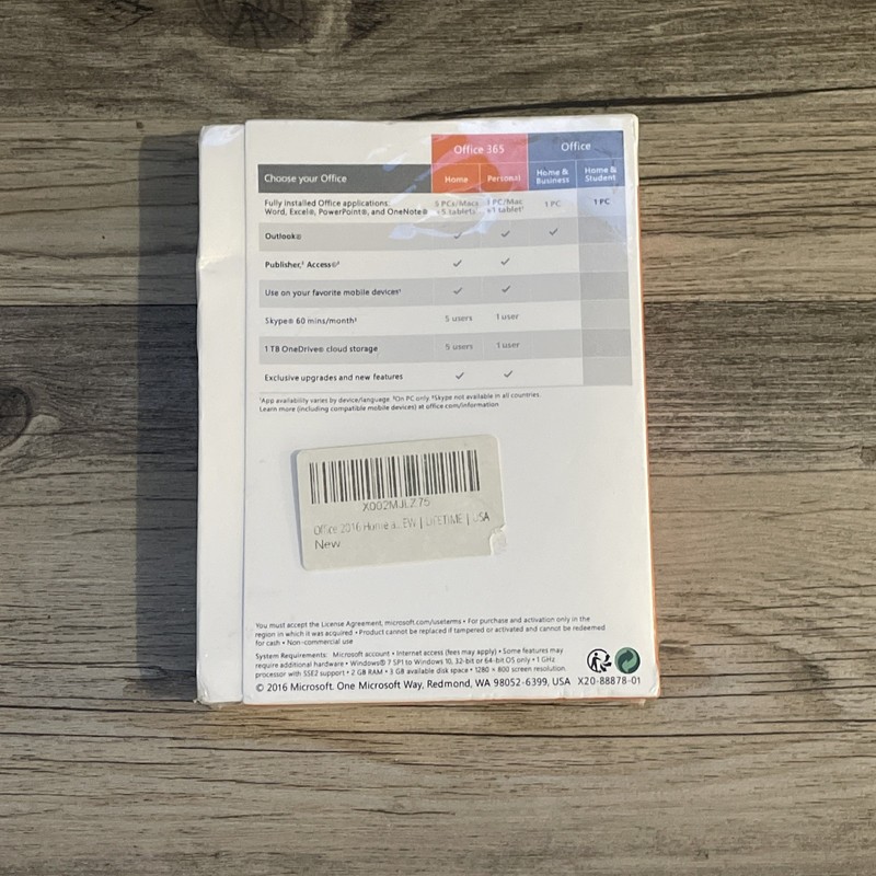 Microsoft Office Home and Student 2016 Windows 1 User PC Key Card No DISK NEW gallery