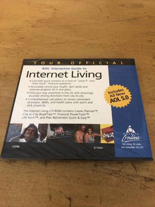 Vintage AOL Your Official Interactive Guide to Internet Living AOL 5.0 gallery