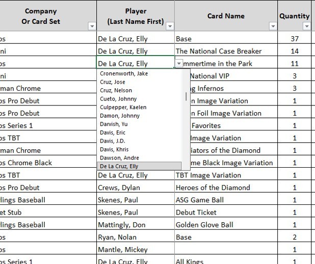 Baseball Card Inventory Tracker & P&L Spreadsheet (Digital) watch Tutorial Video gallery