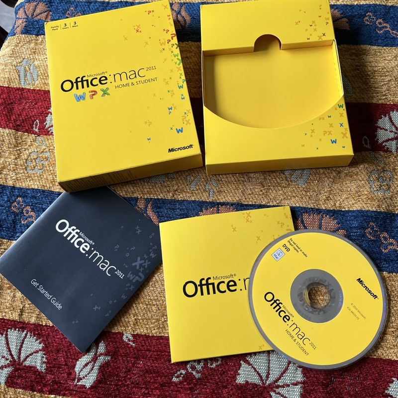 MS Microsoft Office MAC 2011 Home and Student Family Pack For 3 users with key