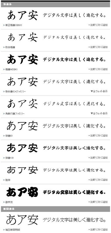 Morisawa OTF Select Pack 5 Japanese Hybrid ,  Open Type Font (WINDOWS OR MAC) gallery