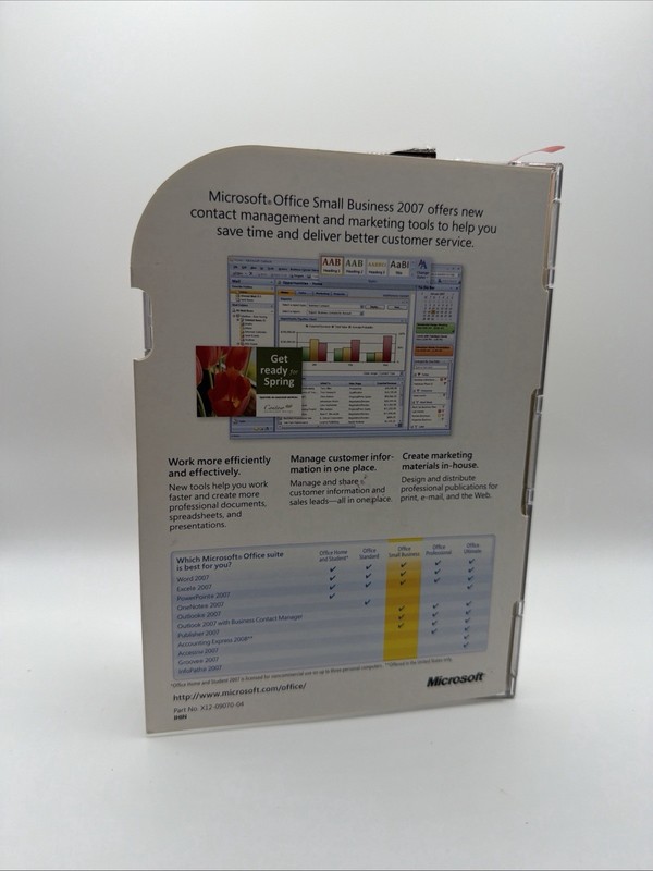 Microsoft Office Small Business Edition 2007 UPGRADE w/ Key number gallery