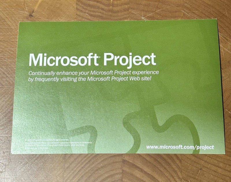 VINTAGE: Microsoft Project Standard 2002 - Complete Package - Big Box - CD gallery
