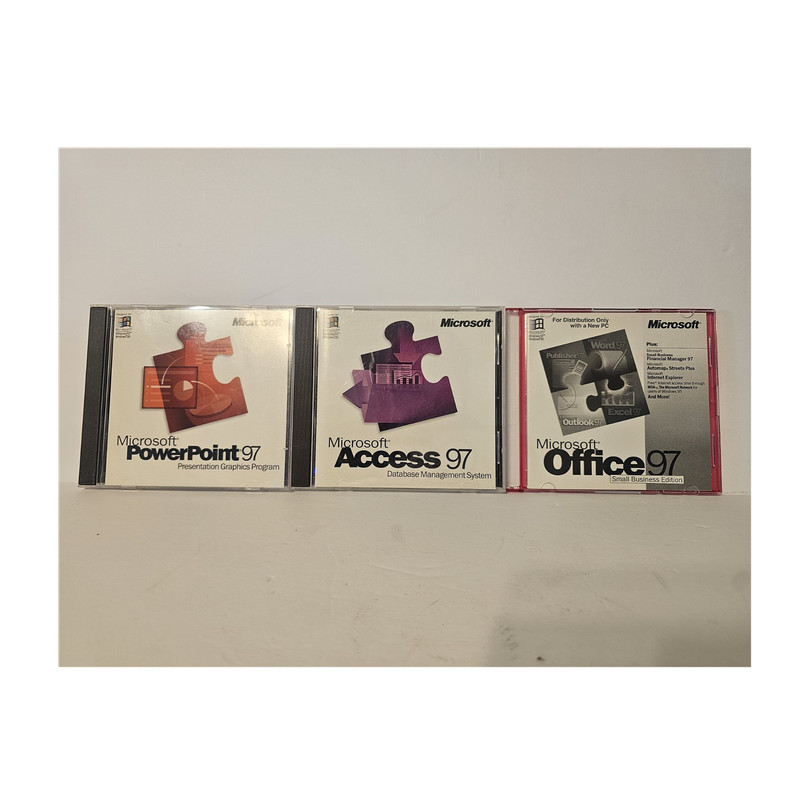 Microsoft Office 97 Small Business 3-CD for Windows w/ PowerPoint
