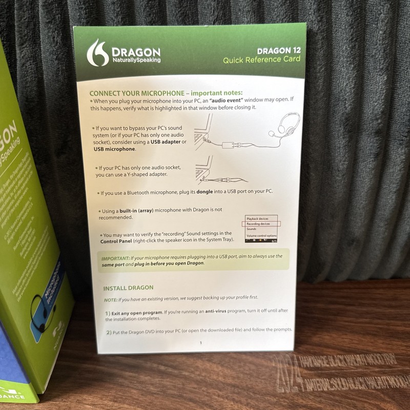 Nuance Dragon Naturally Speaking Version 12 Premium Edition Speech Recognition gallery
