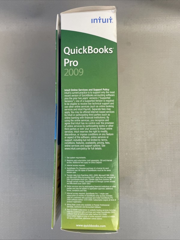 Intuit QuickBooks Pro 2009 Accounting Software Windows Complete W/ Manuals & Key gallery