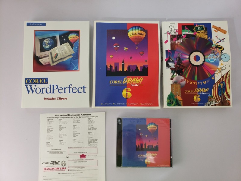 Corel Draw Suite 6 Power Mac 3 Disc Word Perfect 3.5 Sealed CD-ROMs Vtg Software gallery