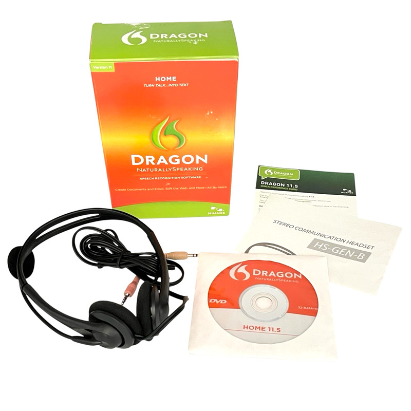 Nuance Dragon Naturally Speaking Home Version 11 With Head Set IOB