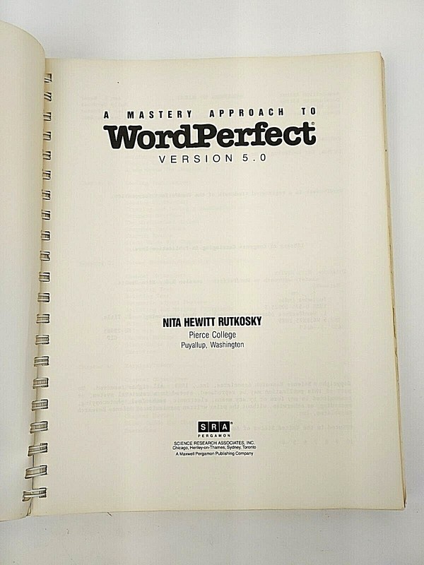 WordPerfect A Mastery Approach Version 5.0 gallery