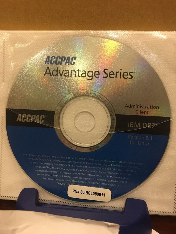 RARE Brand New ACCPAC Advantage Series for IBM DB2 Master CDs. Windows And Linux gallery