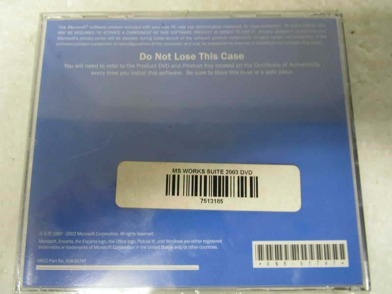 Microsoft Works Suite 2003 DVD-ROM in Sealed Jewel Case gallery