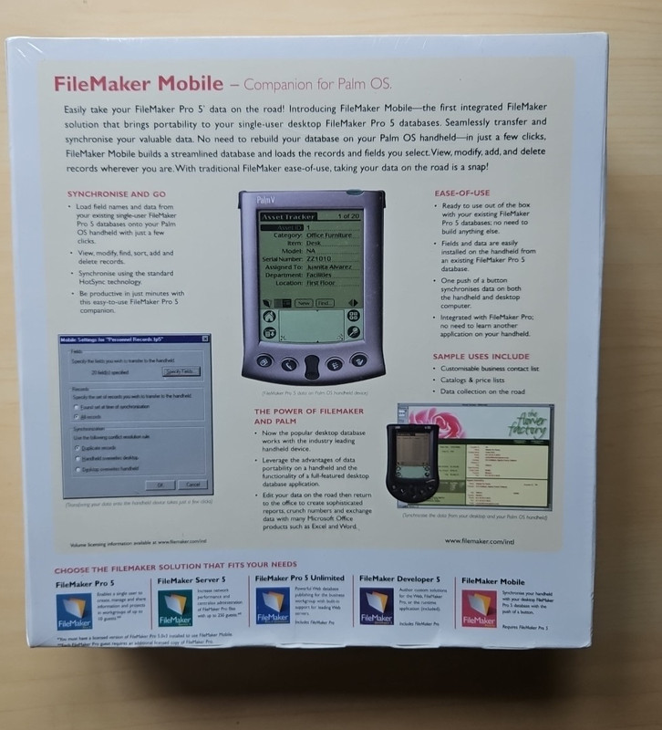 FileMaker Mobile Companion for Palm OS Windows Mac Palm PC - Brand New & Sealed gallery