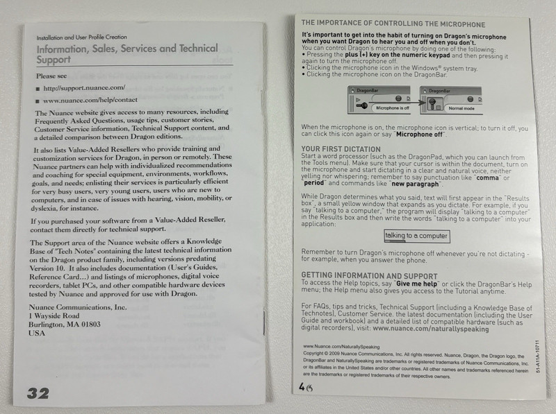 Nuance Dragon NaturallySpeaking 10 Speech Recognition Software Microphone DVD gallery