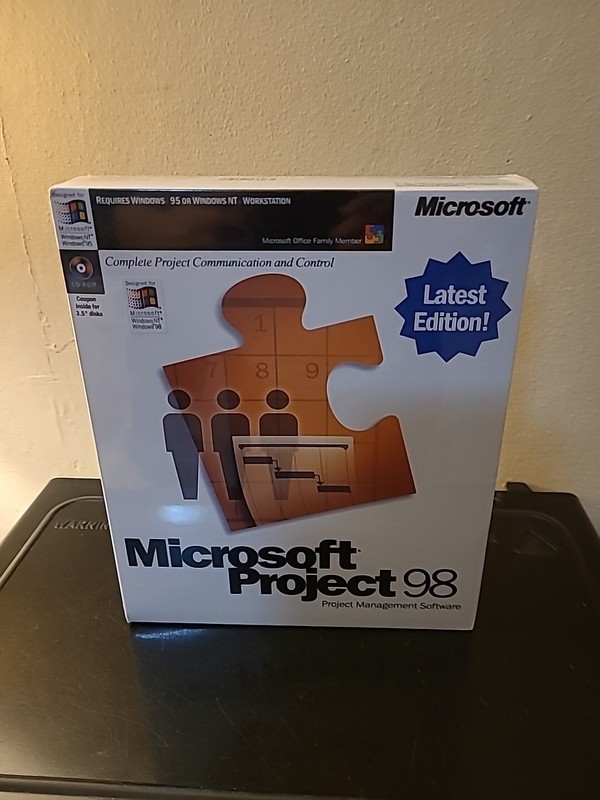 Microsoft Project 98 Full Version For PC Factory Sealed in Retail Box NEW