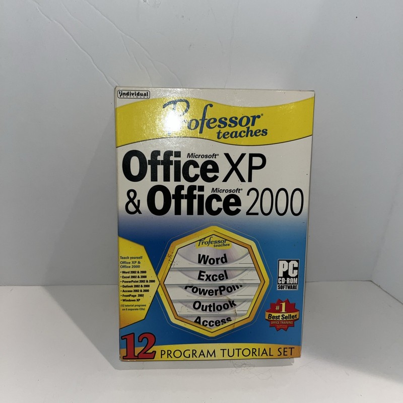 PROFESSOR TEACHES Office XP &Office 2000 CD-ROM Windows 95 Sealed In Box