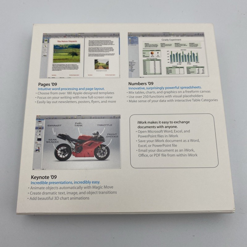 Apple iWork '09 (Retail) (1 User/s) - Full Version for Mac MB942Z/A gallery