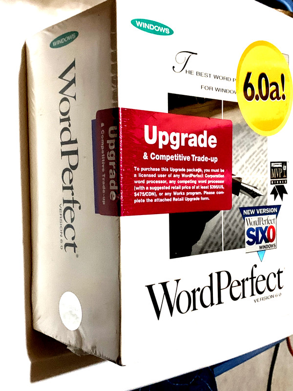 WordPerfect Upgrade 6.0a For Windows 3.1 Unused New Sealed Box gallery