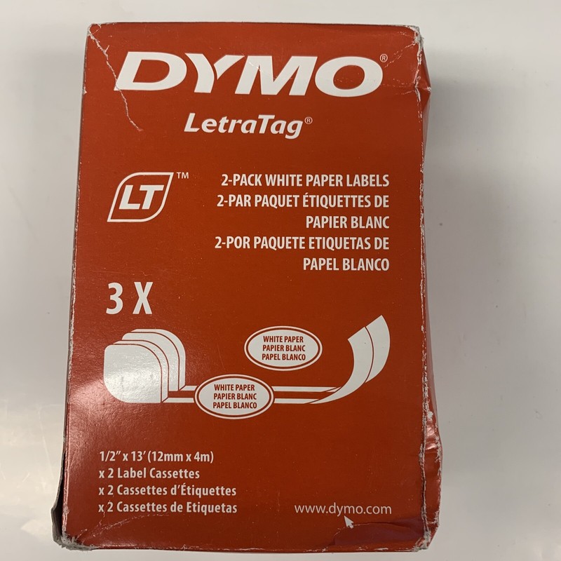 Dymo 10697 Self-Adhesive White Paper Labeling Tape for LetraTag (LT) Label gallery