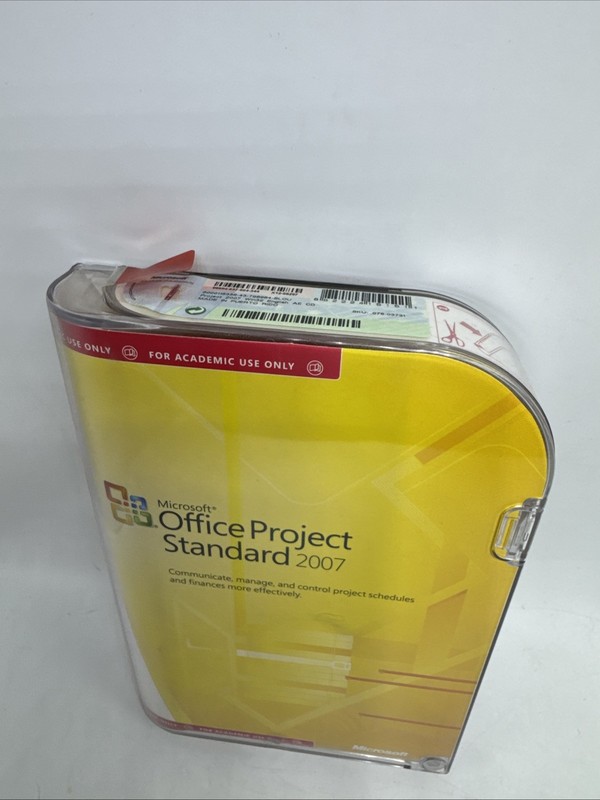 Microsoft Office Project Standard 2007 Academic Use Only New Sealed gallery