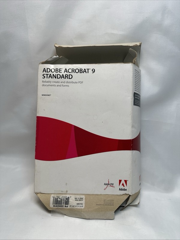 Adobe Acrobat 9 Standard Software CD Complete In Box Manuals Included