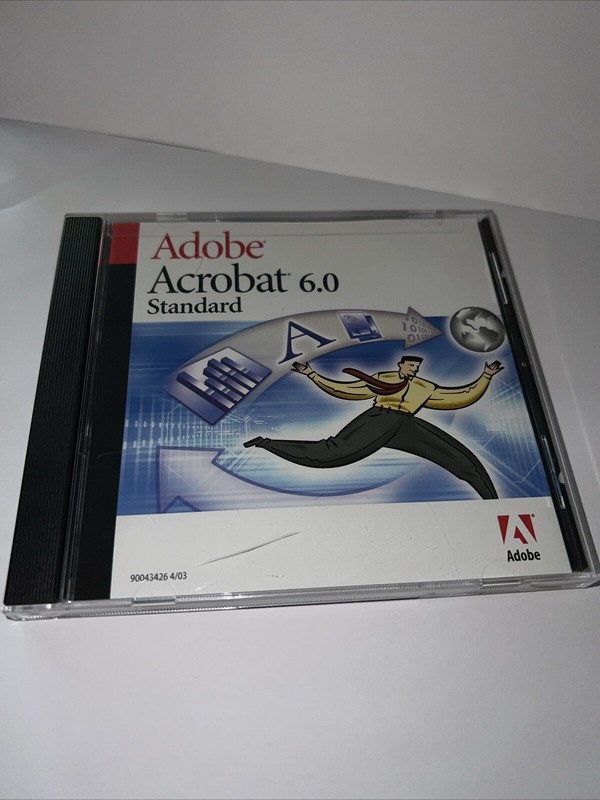 Windows Adobe Acrobat 6.0 Standard 90046061 Full Retail SEALED CD Serial Number