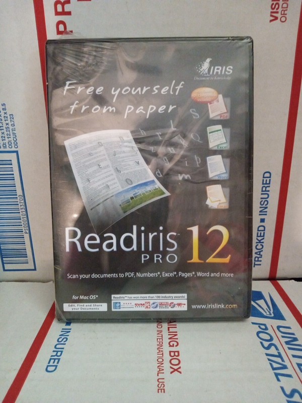 NEW Sealed I.R.I.S. Inc Readiris Corporate 12 OCR Software for MAC OS ~ Shelf192