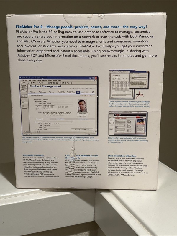 NEW FILEMAKER PRO 8 SOFTWARE & User Guide/Resource Guide FOR Windows AND MAC CIB gallery