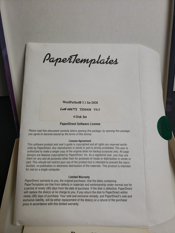 Paper Direct Paper Templates Software 4.5 For DOS RARE gallery