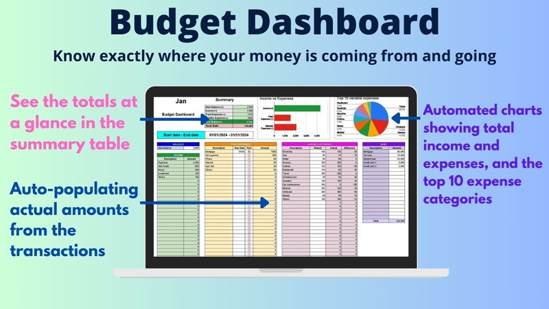 Simple Budget Planner Template Google Sheets | Personal Finance Tracker 2026 gallery