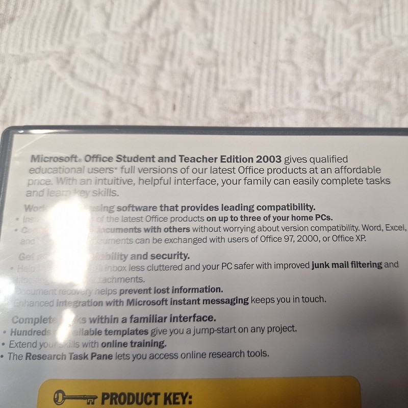 Microsoft Office Student and Teacher Edition 2003 Word Excel w/Key gallery