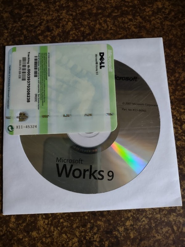 Dell Microsoft Works 9.0 Installation Disc Unopened