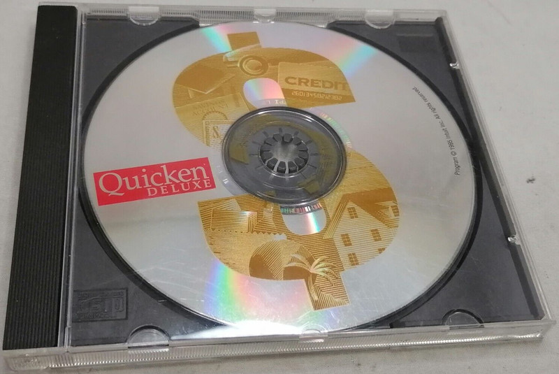 Vintage 1995 Quicken Deluxe Software CD