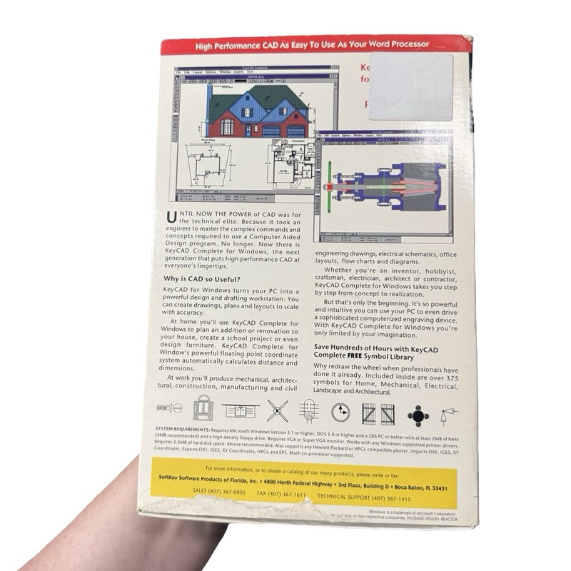 Key CAD Complete For Windows Version 1.0 (SoftKey) 3.5 Disk Software. New Sealed gallery