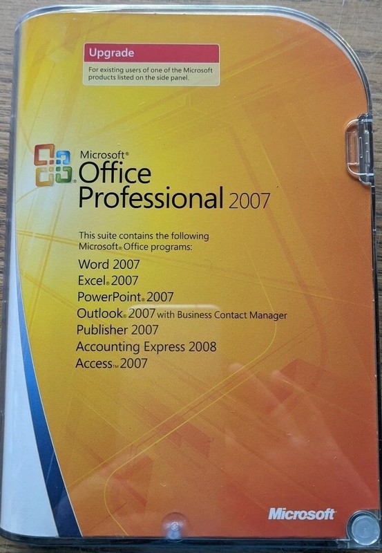 (NEW) 2007 MICROSOFT OFFICE PROFESSIONAL UPGRADE (2008 ACCT EXP) #SKU-269-11093