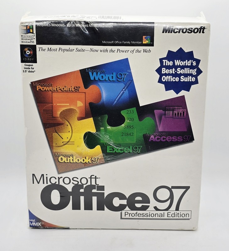 Microsoft Office 97 Professional Edition + Bookshelf Retail 1 User Full Retail
