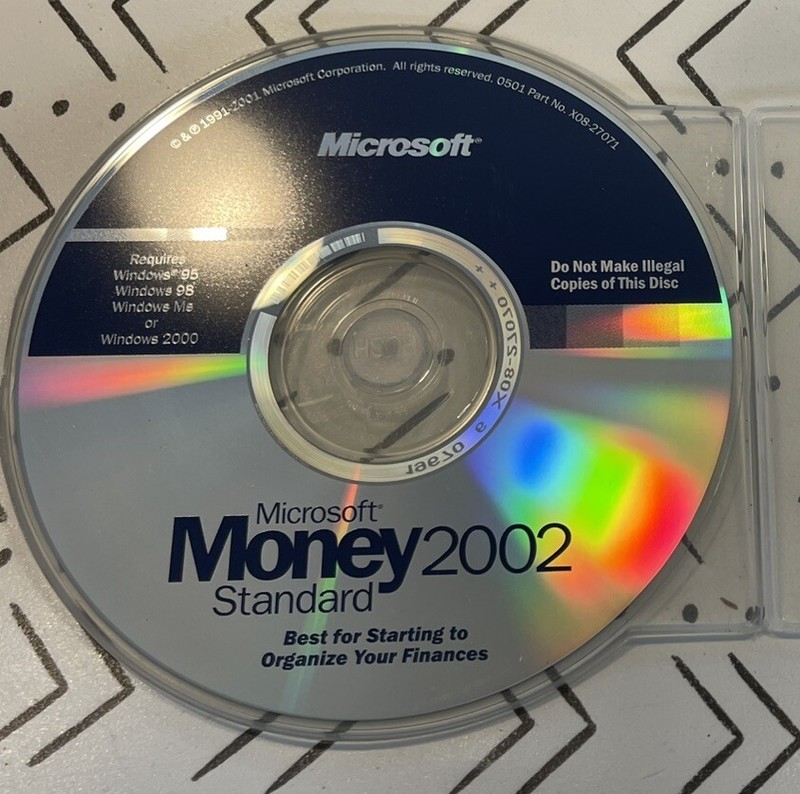 Microsoft Money Standard 2002 PC Software For Windows 2000
