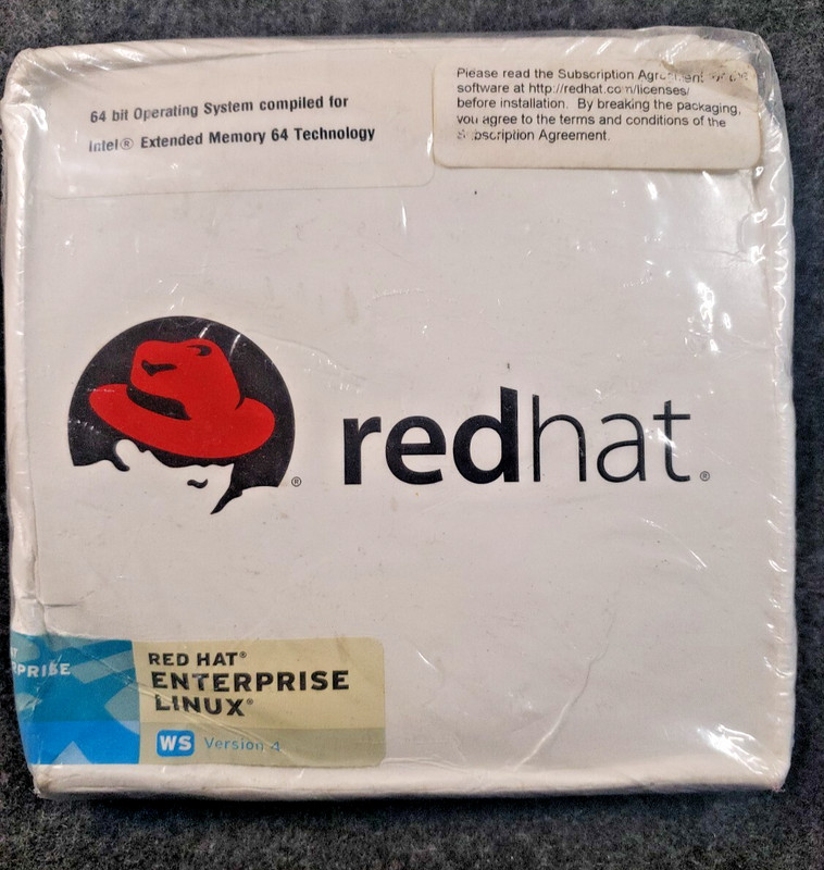 RED HAT ENTERPRISE LINUX WS VERSION 4 New Sealed …………………..(DS4D2)