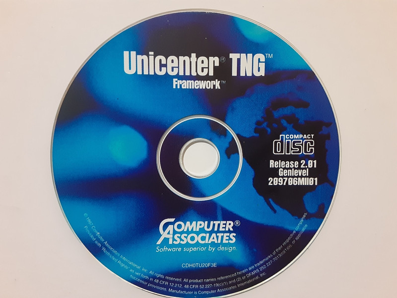 Total Enterprise Management Unicenter TNG Framework CD software 2.01 1997 gallery