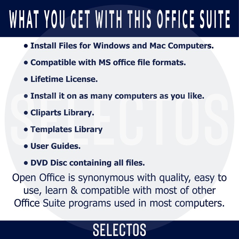 Open Office Suite 2024 Disc DVD Lifetime License Most Popular Operating Systems gallery