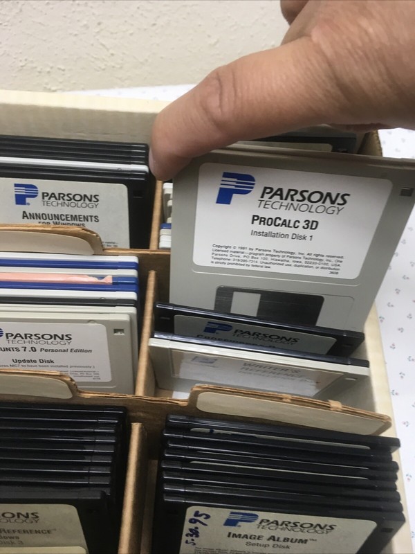 Vtg Parsons Technology Software Version 2.0-3.0 Install Floppy Disks #PdD gallery