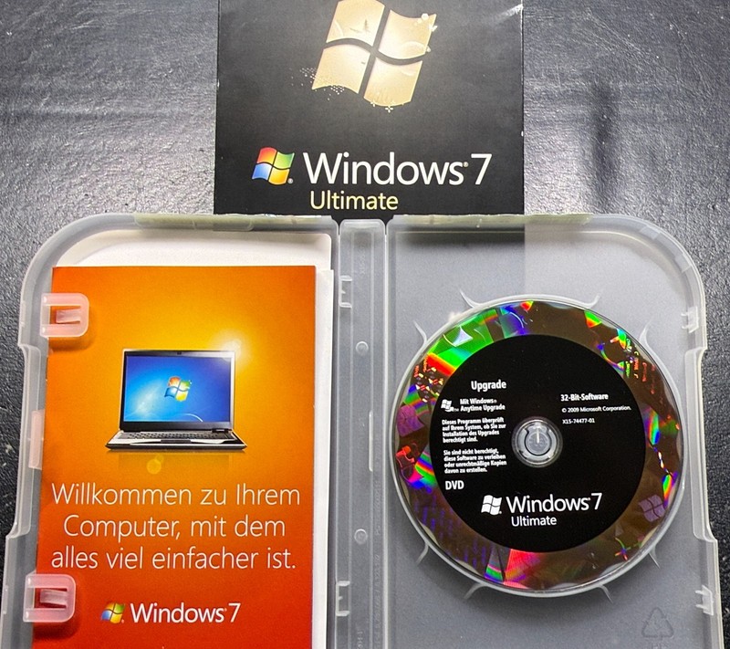 Microsoft Windows 7 Ultimate Upgrade - 2 DVD German - Original Packaging with P.Key - GLC-00206 gallery