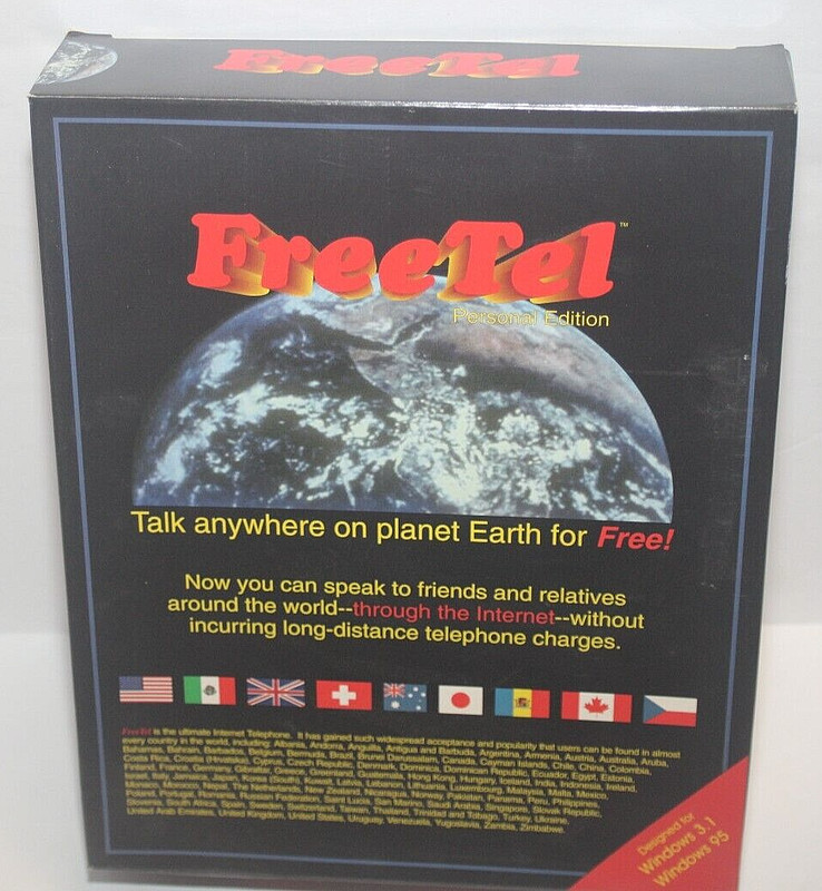 Vintage FreeTel Personal Software 3.5 Disk For Windows 3.1 Windows 95