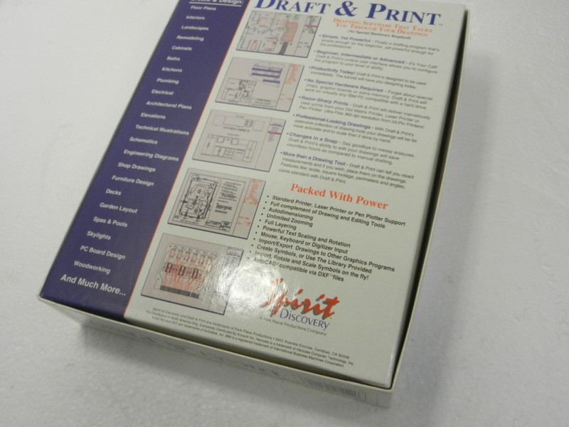 Spirit of Discovery - DRAFT & PRINT drafting software in Box - * * VINTAGE * * * gallery