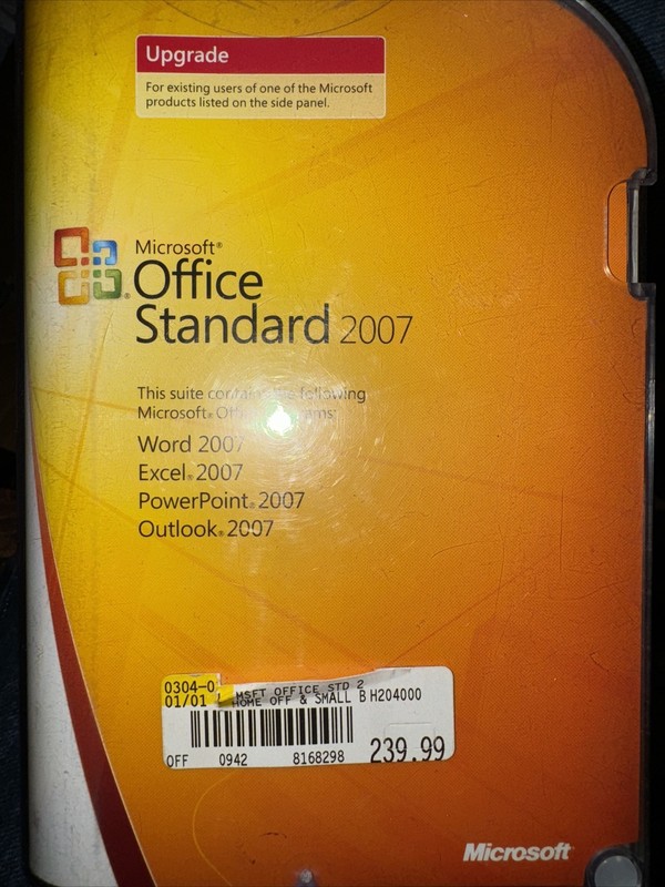 MICROSOFT OFFICE Standard Edition 2007 UPGRADE w/ Key Number / Code, CD