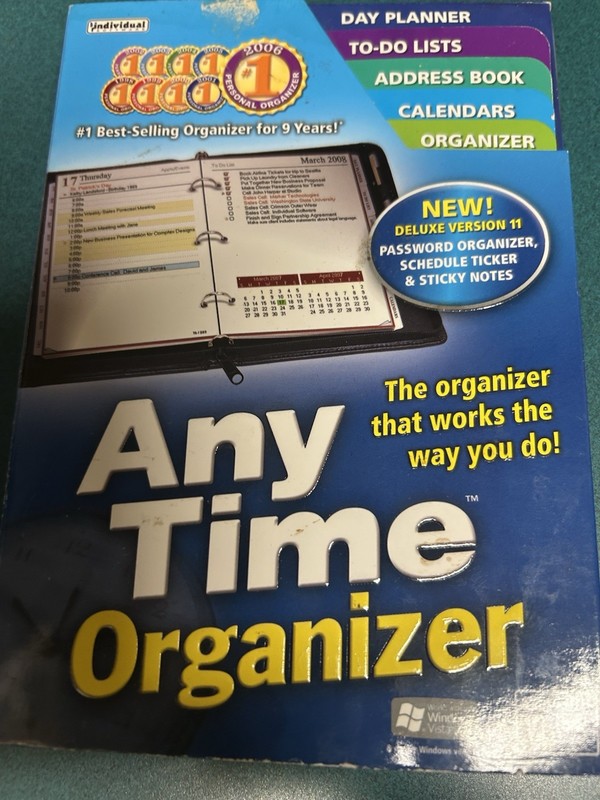 Anytime Organizer Version 11 Software CD-ROM gallery