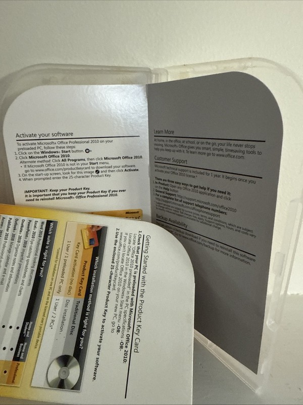 Microsoft Office 2010 Professional Product Key Card ONLY In Original Box gallery