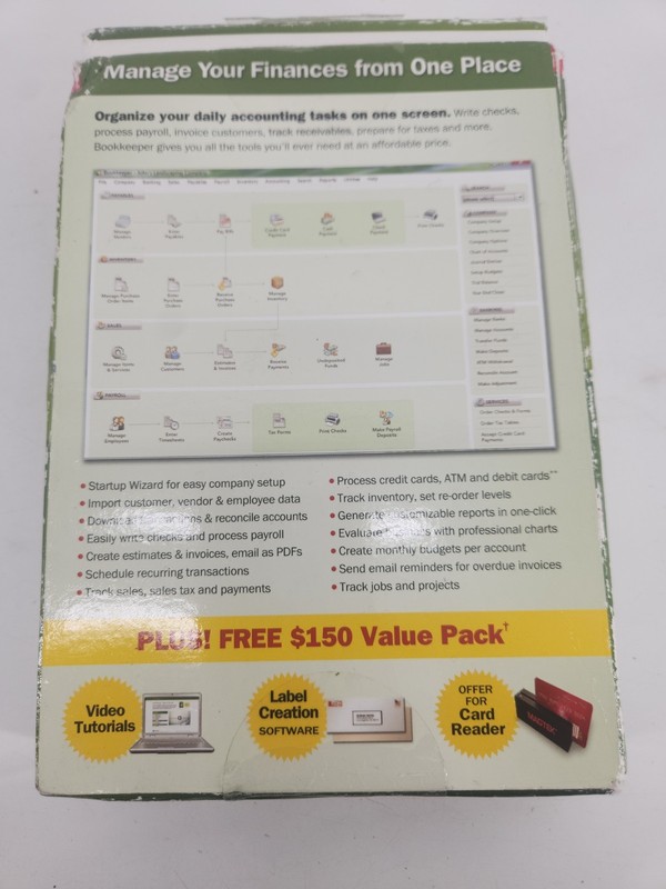 Bookkeeper Bookkeeping Software Finances Expenses Payroll Sales In Box gallery