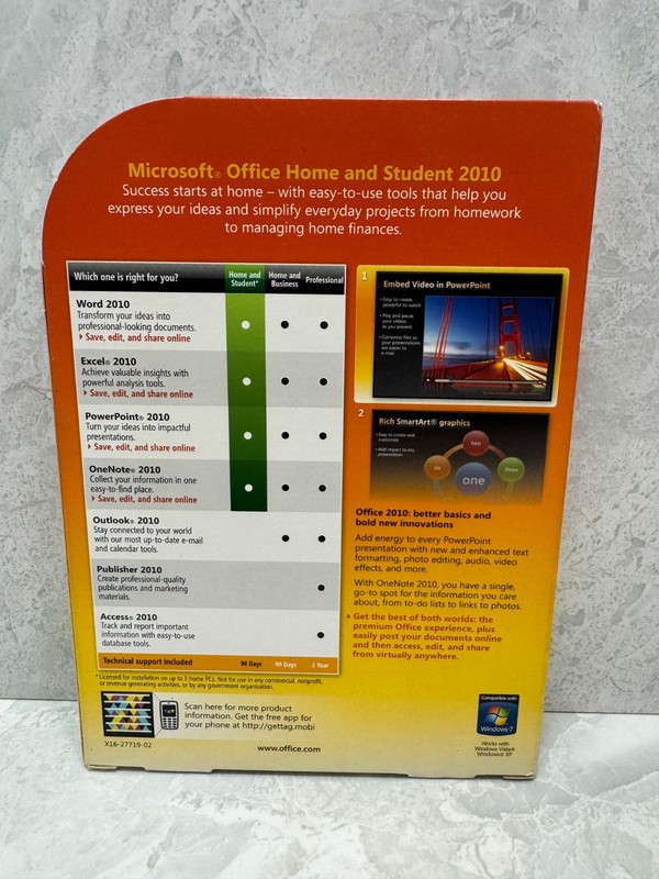 Genuine Microsoft Office 2010 Home and Student Family Pack for 3 PCs RETAIL Box gallery